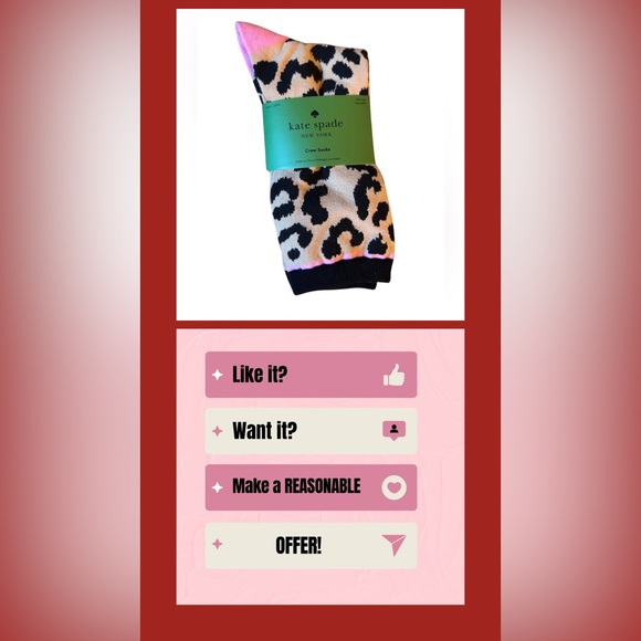 Kate Spade New York Crew Socks — 3 Pair Set, NWT - Picture 3 of 3